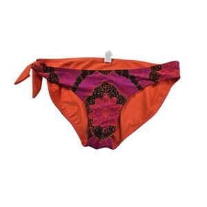 Prana Rena Reversible Bikini Bottom Neon Berry Scallop Size XL NWOT beach swim